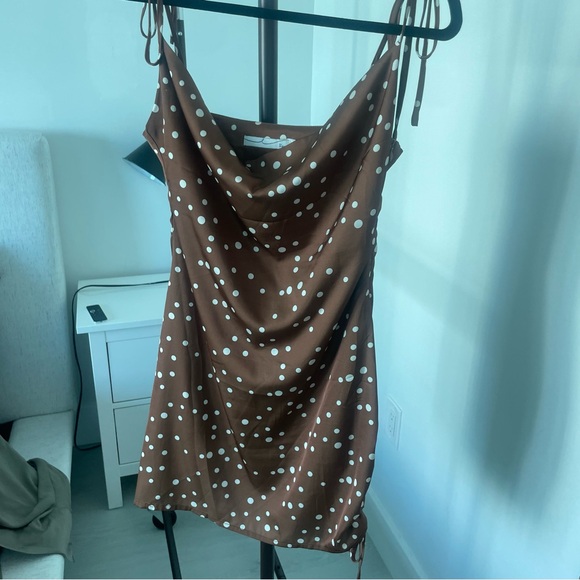 By Egreis Brown and White Polka Dot Dress - Picture 2 of 5